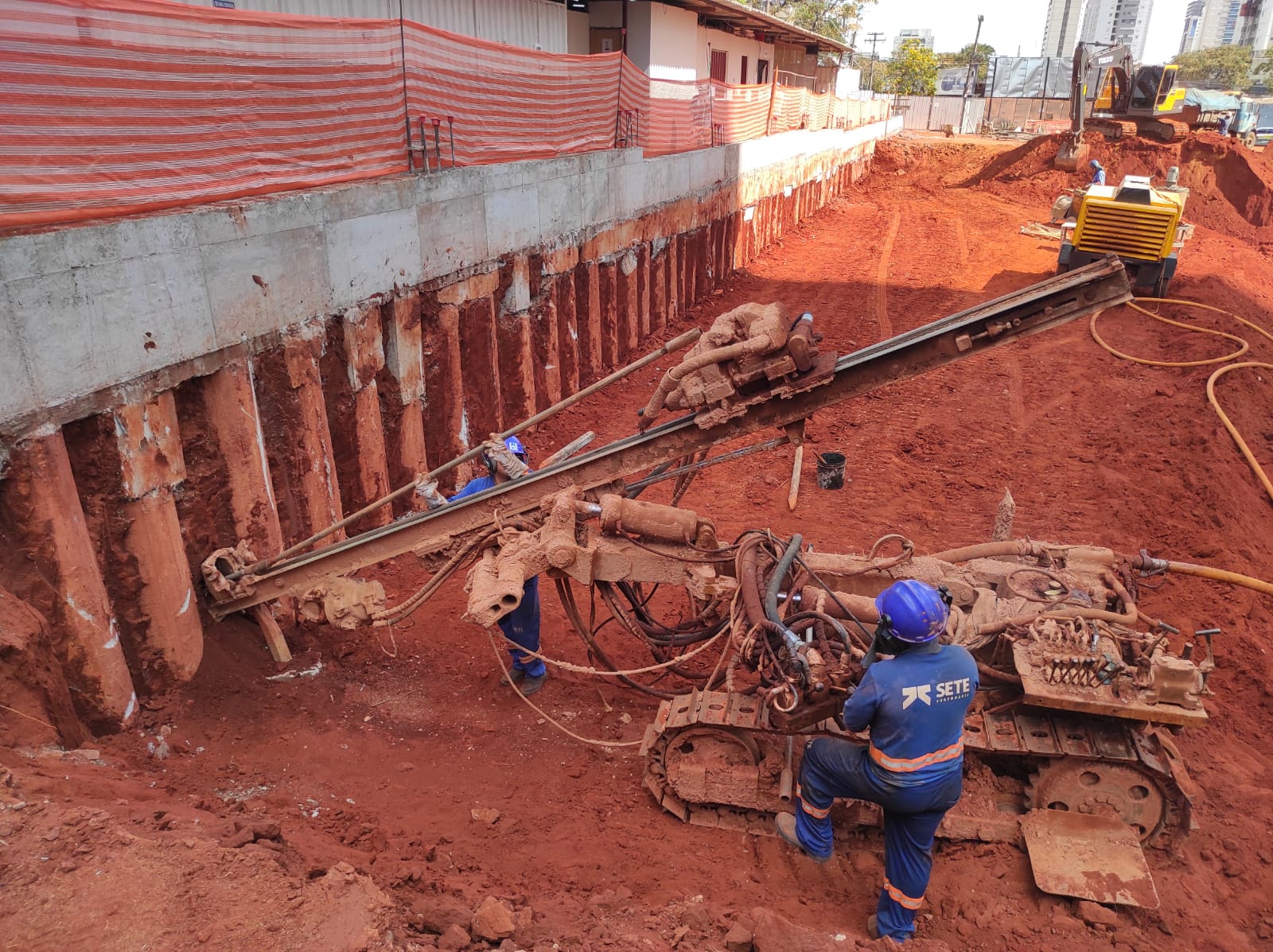 execução de obras de contenções sete engenharia